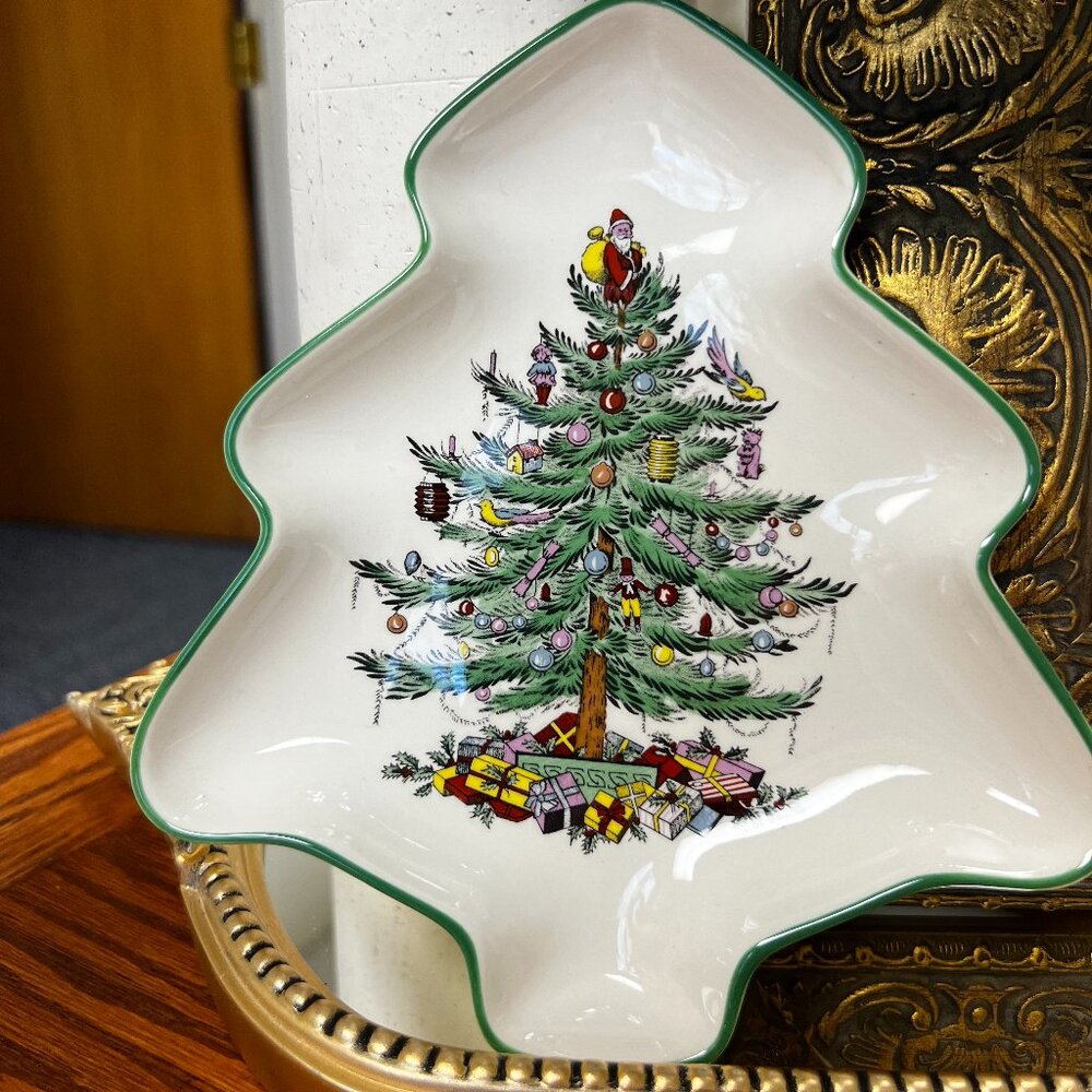 Spode Christmas Tree Tree Shape Dish